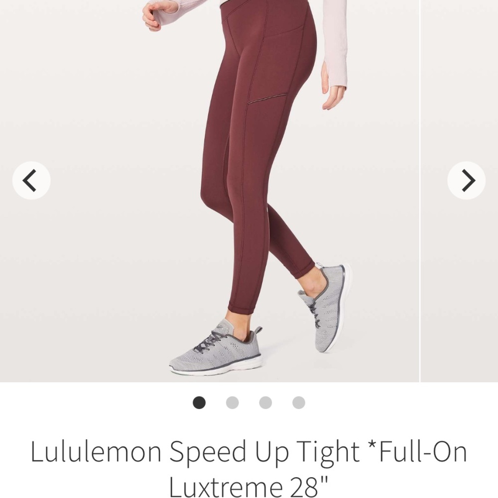 Lululemon Athletica Maroon Speed Up Tight Leggings